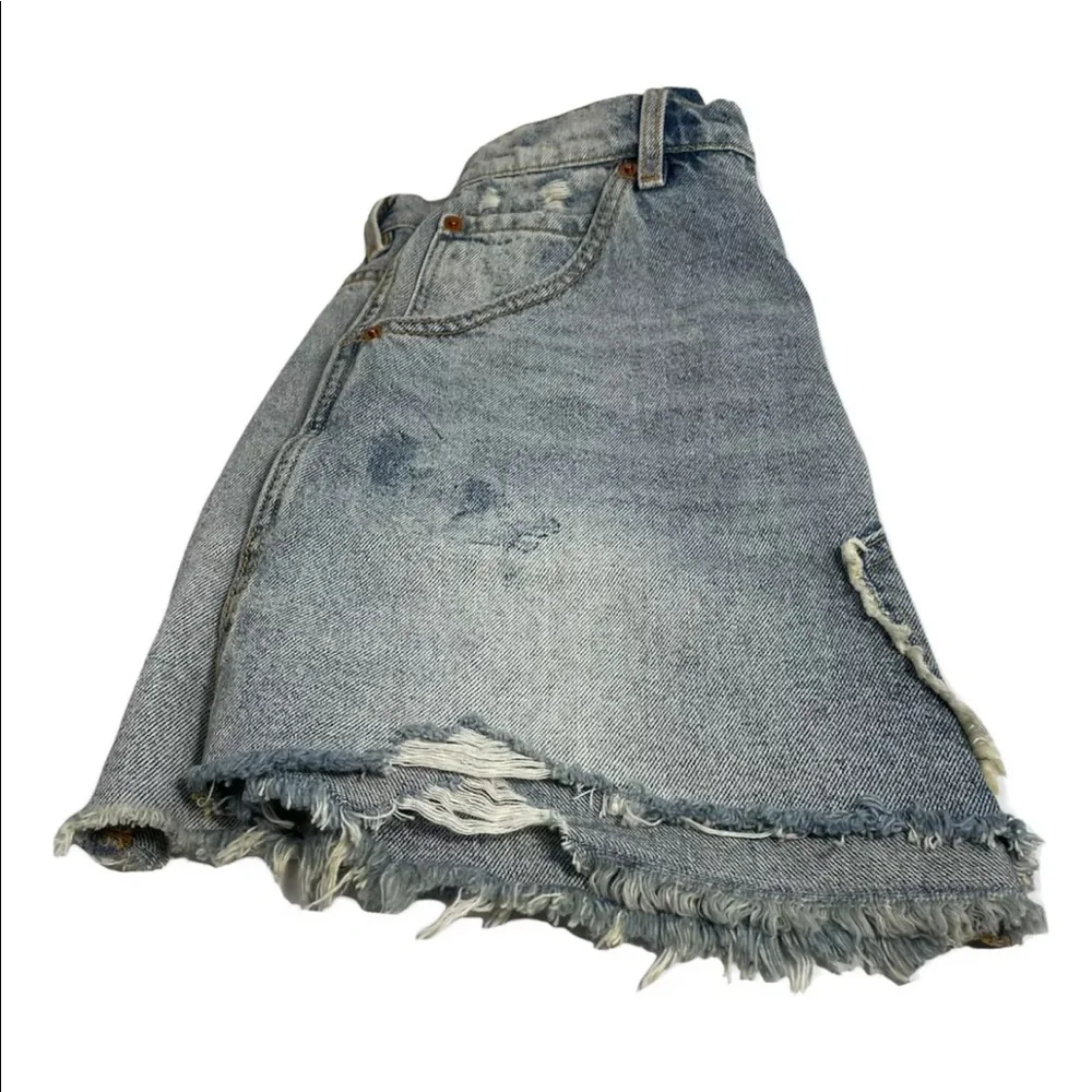 Free People Brea Cut Off Skirt Mile High Blue Women’s Size 29 NWT - Picture 11 of 14